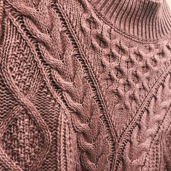 Abercrombie & Fitch Pink Cable Knit Sweater - Picture 3 of 3